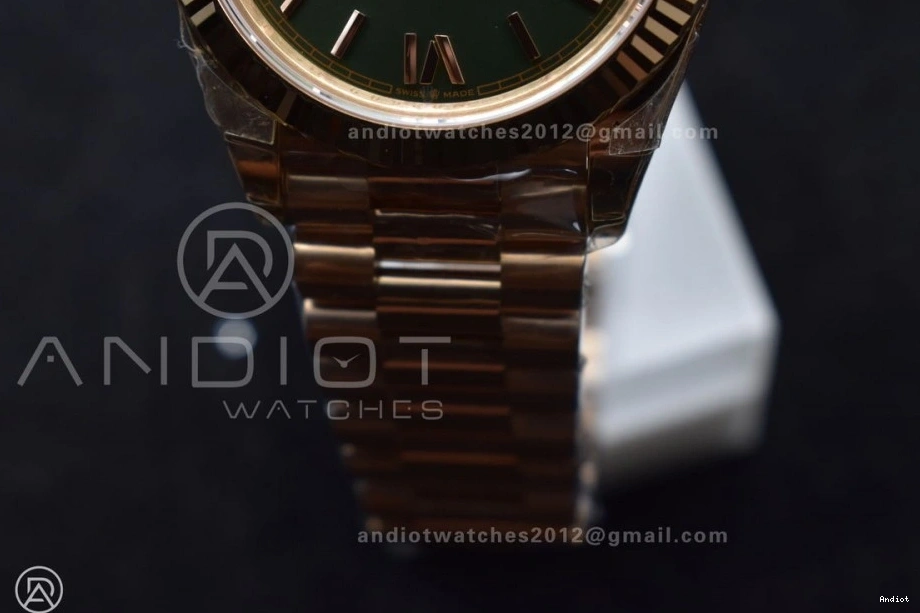 Date Edition Dial Roman Best THBF Day VR3255 President Green 228235 on 40 (Gain 1:1 RG Weight) Bracelet 0117